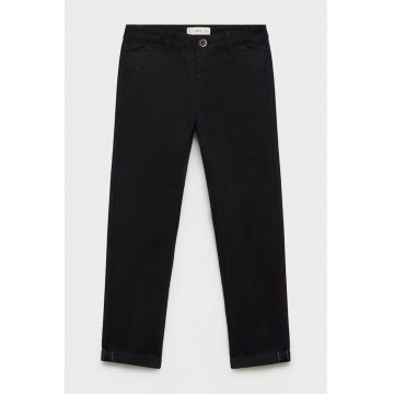 Pantaloni uni din amestec de bumbac - Negru