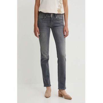 Pepe Jeans jeansi SLIM JEANS LW femei, culoarea albastru marin, PL204729UH7