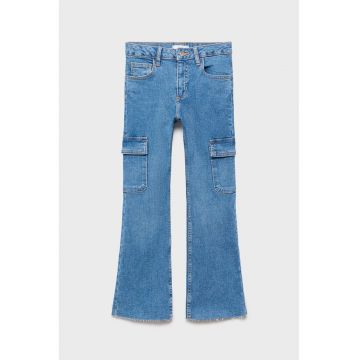 Blugi cargo evazati - Albastru royal