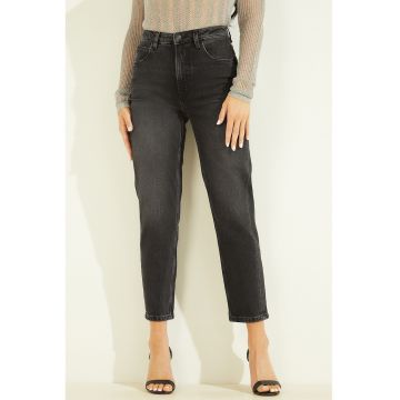 Blugi crop mom fit - Gri inchis