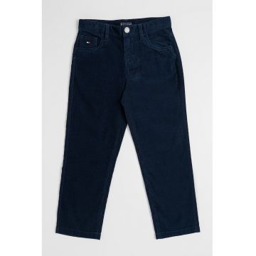 Blugi cu aspect catifelat - Bleumarin