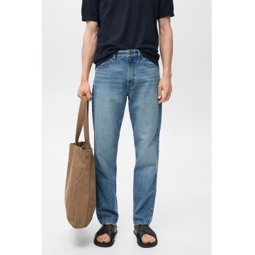 Blugi cu aspect decolorat - Albastru deschis