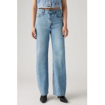 Blugi cu croiala ampla Ribcage - Albastru pastel