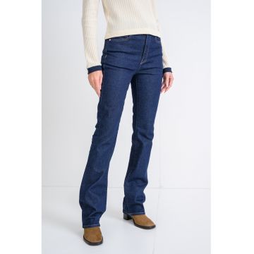 Blugi cu croiala bootcut si talie medie - Bleumarin