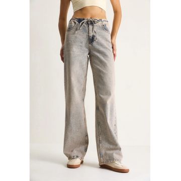 Blugi dama - HiCCUP - denim - talie inalta - gri