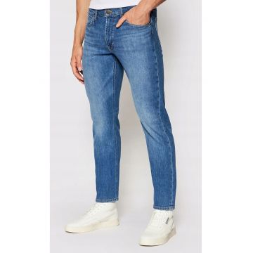 Blugi  Daren - model drept - albastru - bumbac - cu fermoar -