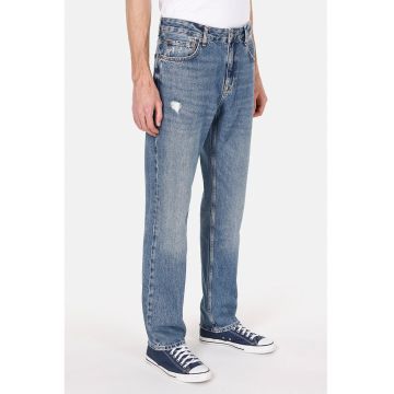 Blugi de bumbac cu 5 buzunare - Albastru