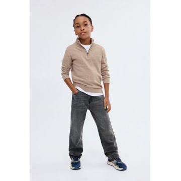 Blugi drepti cu talie elastica - Gri