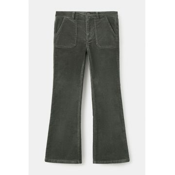 Blugi evazati cu talie joasa - Kaki