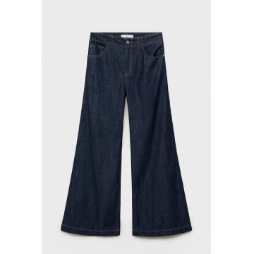 Blugi evazati cu talie medie - Albastru ultramarin