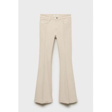 Blugi evazati low-cut - Bej inchis