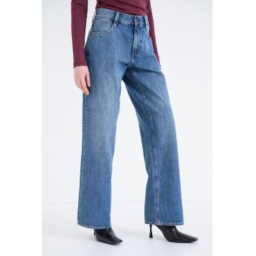 Blugi lejeri cu talie medie Judee - Albastru melange
