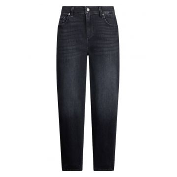 Blugi mom-fit crop - Gri antracit