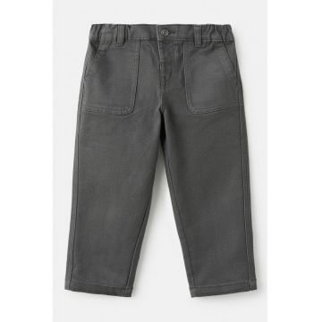 Blugi regular-fit cu model uni - Gri inchis