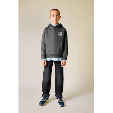 Blugi regular fit cu talie medie - Negru stins