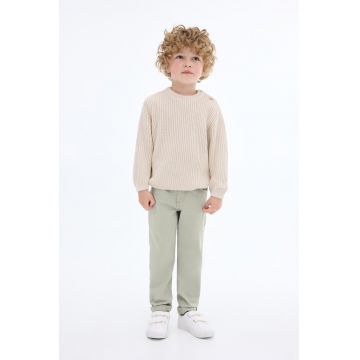 Blugi regular fit cu talie medie - Verde pal