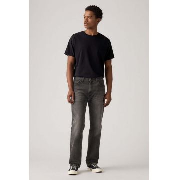 Blugi relaxed fit cu croiala dreapta 555 - Gri inchis melange