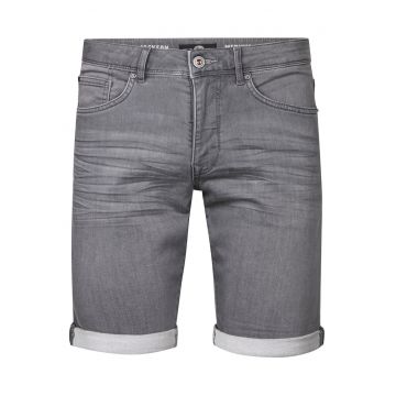 Blugi scurti barbati -  bumbac/elastan/bumbac organic/poliester - gri