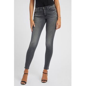 Blugi skinny cu aspect decolorat 1981 - Alb murdar/Gri inchis