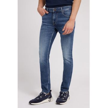 Blugi skinny cu aspect decolorat Chris - Albastru prafuit/Alb murdar