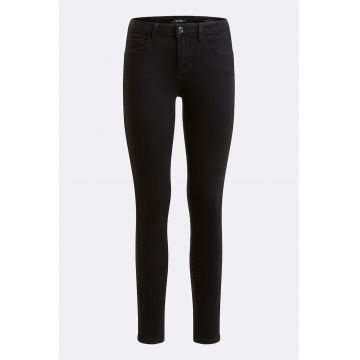 Blugi skinny cu talie medie Annette - Negru
