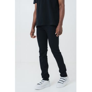 Blugi skinny cu talie medie - Negru