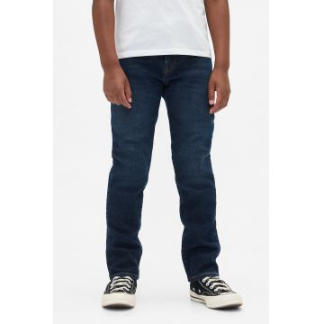 Blugi slim fit cu talie medie - Albastru ultramarin