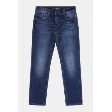 Blugi slim fit cu talie medie - Bleumarin