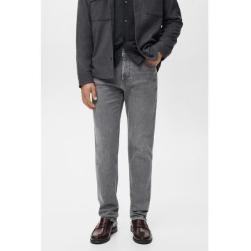 Blugi slim-fit cu talie medie - Gri deschis