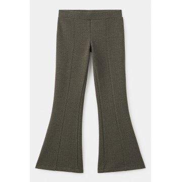 Colanti evazati cu talie medie - Maro cognac/Kaki