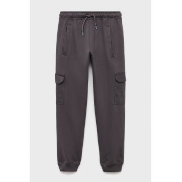 Pantaloni cargo de bumbac - Gri inchis