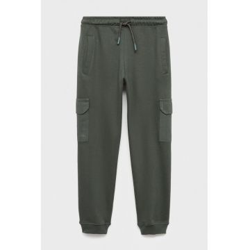 Pantaloni cargo de bumbac - Kaki inchis