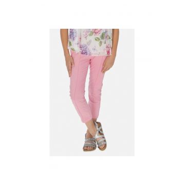 Pantaloni copii  drepti - roz - 97% bumbac - cu buzunare