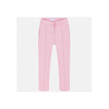 Pantaloni copii  drepti - roz - 97% bumbac - cu nasturi -