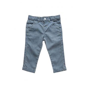 Pantaloni copii -  model cu dungi - bumbac/elastan - albastru
