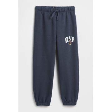 Pantaloni de trening cu logo si Mickey Mouse - Albastru ultramarin