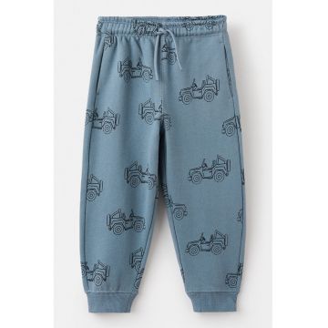 Pantaloni de trening cu model masini - Albastru deschis