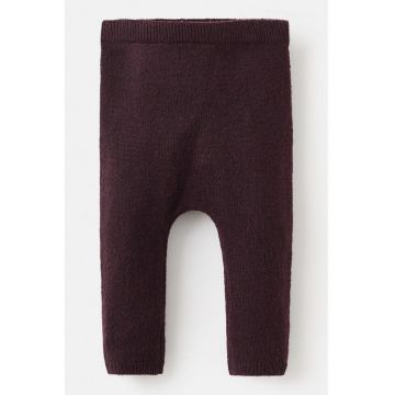 Pantaloni din tricot cu talie elatsica - Violet tyrian