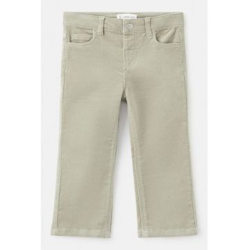 Pantaloni drepti din reiat - Bej