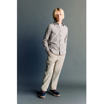 Pantaloni regular-fit din amestec de bumbac - Maro camel