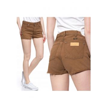 Pantaloni scurti Dama -  Bumbac - Regular Fit - Maro - Maro cafeniu