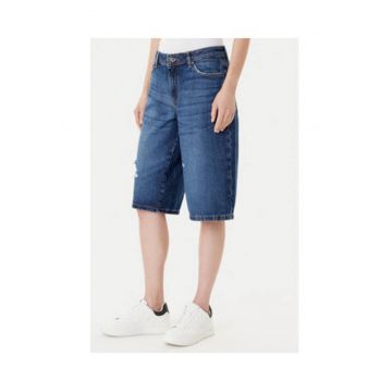 Pantaloni scurti din denim cu croiala larga