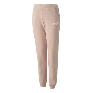 Pantaloni sport cu detaliu logo Alpha - Alb/Piersica