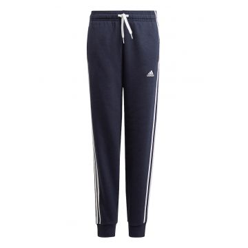 Pantaloni sport cu snur de ajustare si croiala conica Essentials 3-Stripes - Bleumarin