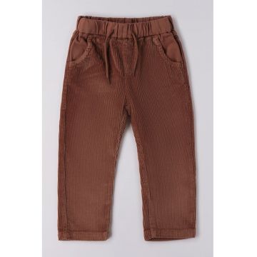 Pantaloni uni cu snur - Maro