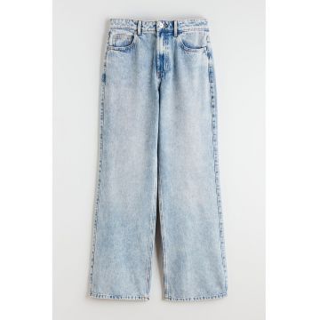 Blugi ampli - Albastru pastel
