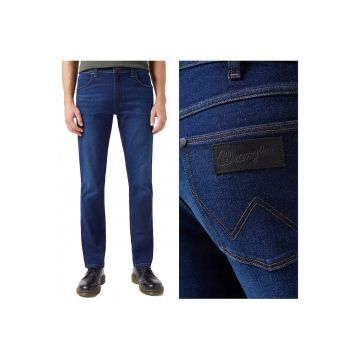 Blugi Barbati -  Greensboro - Regular Fit - Talie Medie - Fermoar - Lungi - 5 Buzunare - Bumbac - Albastru - Albastru