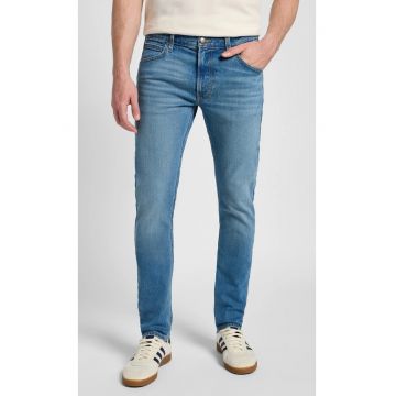 Blugi barbati  Luke - croiala subtire si conica - albastru - bumbac