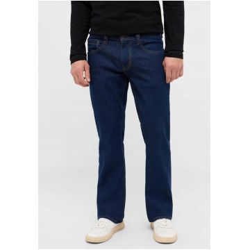 Blugi Barbati -  Oregon Boot - Loose Fit - Talie Joasa - Fermoar - Lungi - 5 Buzunare - Bumbac - Elastan - W32-L32 US - Albastru