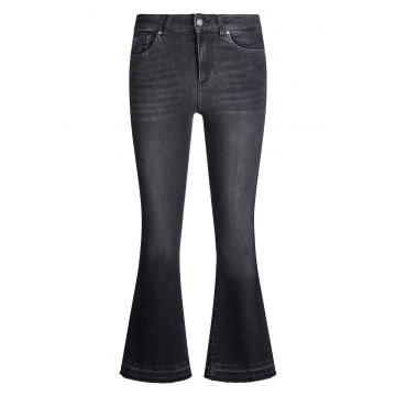 Blugi capri evazati - Gri inchis